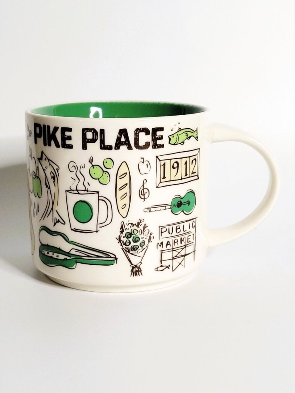 Starbucks PIKE PLACE Been There Series Pin Drop Collection 14 oz Mug NEW/NO BOX